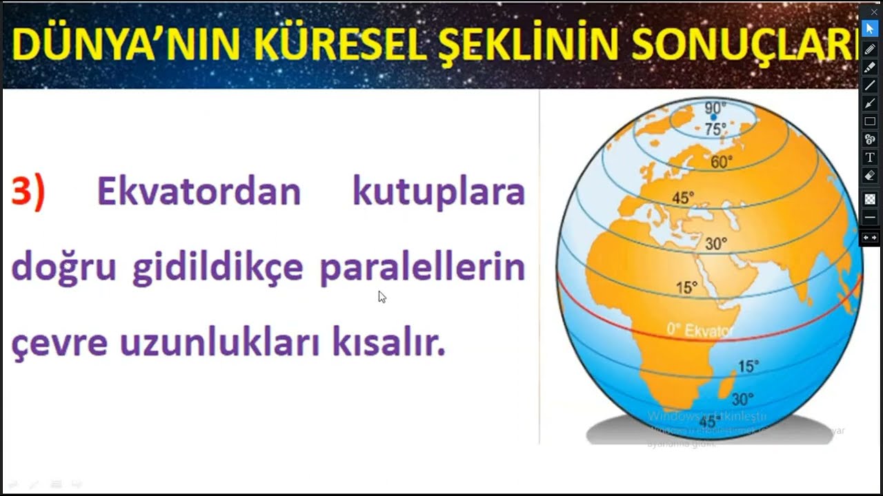 DÜNYANIN ŞEKLİ VE HAREKETLERİ KISA NOTLAR ŞEKLİNDE ANLATILMIŞTIR.