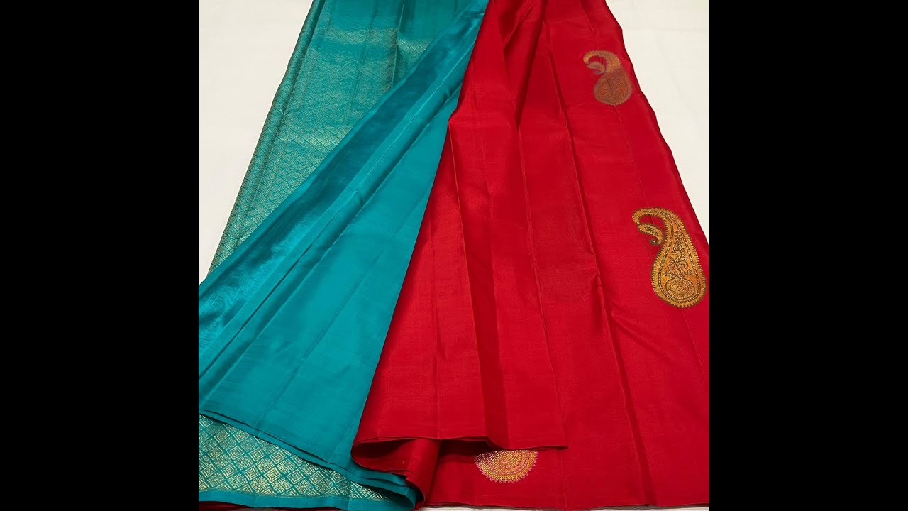 Kanjivaram pure silk handloom double warp contrast grand pallu and blouse *480 butta*  ₹11990/-