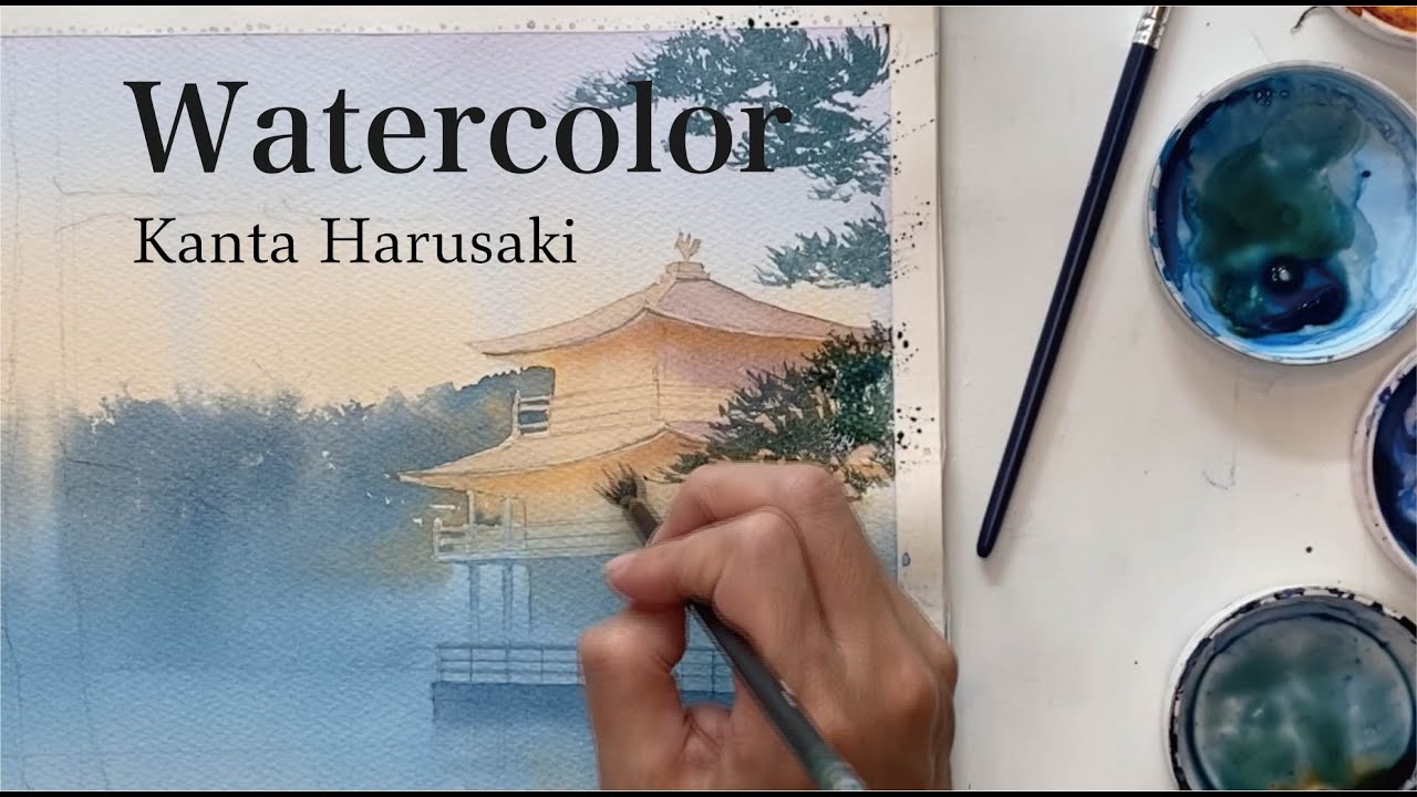 Harusaki  Watercolor    春崎幹太　水彩画　金閣寺