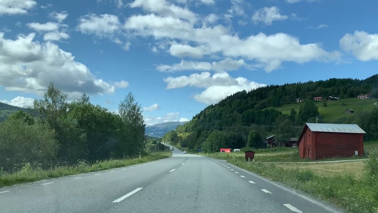 Sweden Drives: to Åre mountain village (virtual drive, window view)