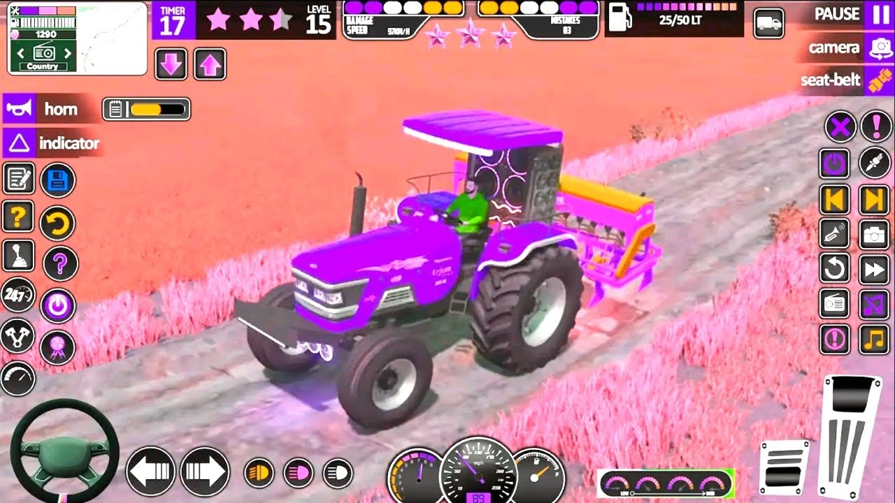 Modern Tractor farming Driving Simulator 3D New Tractor Game Android Gameplay #games #gaming 