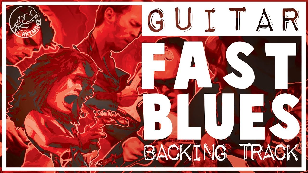 Fast Blues Backing Track in A