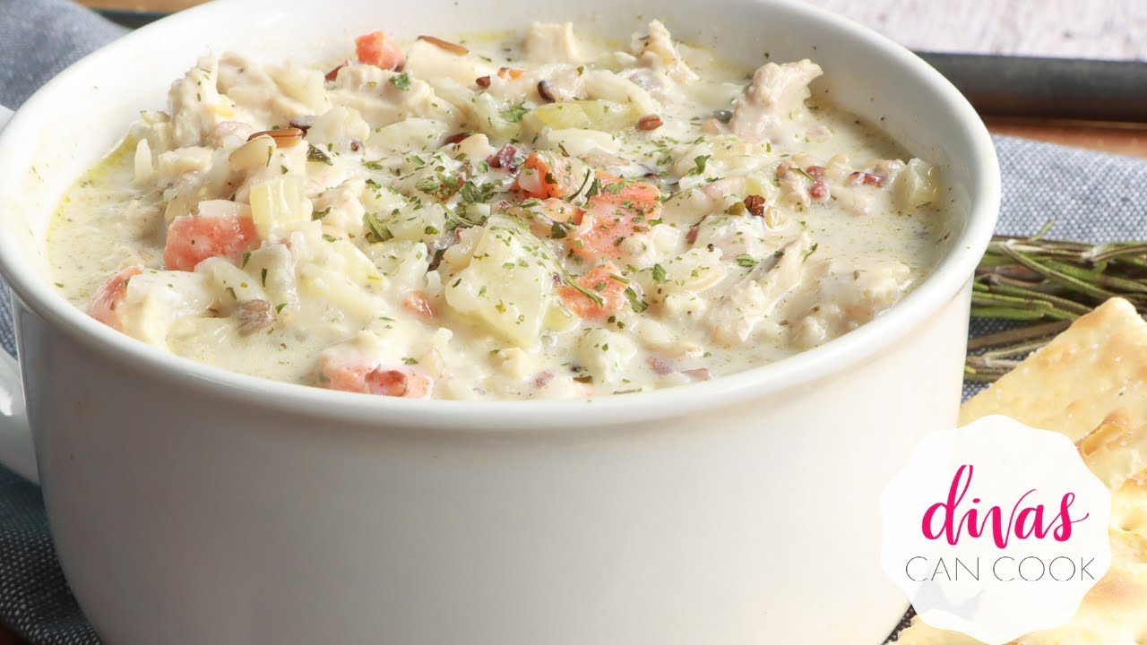 Creamy Turkey Wild Rice Soup~ Got leftovers? Make this!