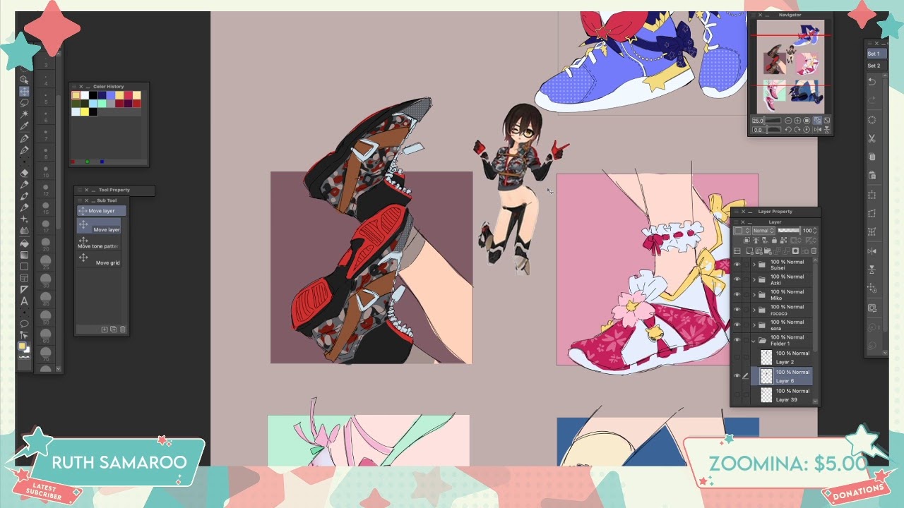 Drawing Hololive idols as shoes?
