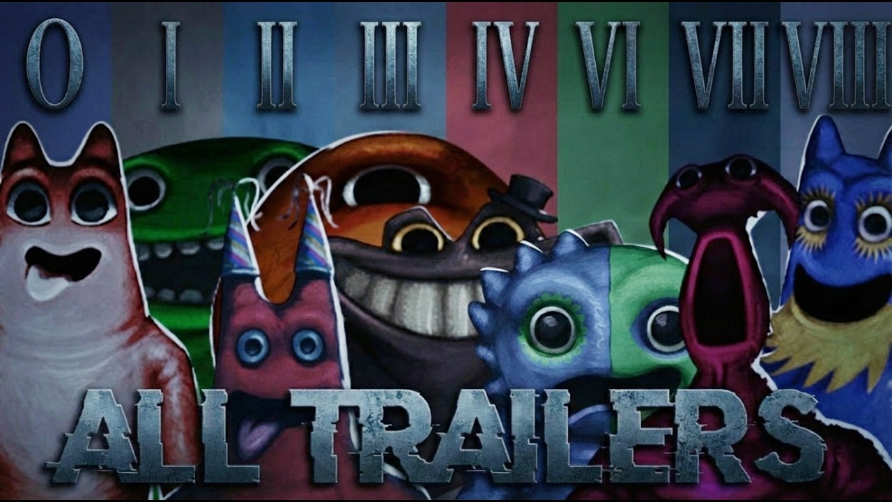 Garten of Banban ALL TRAILERS (0,1,2,3,4,6,7 & 8) - Evolution of Garten of Banban