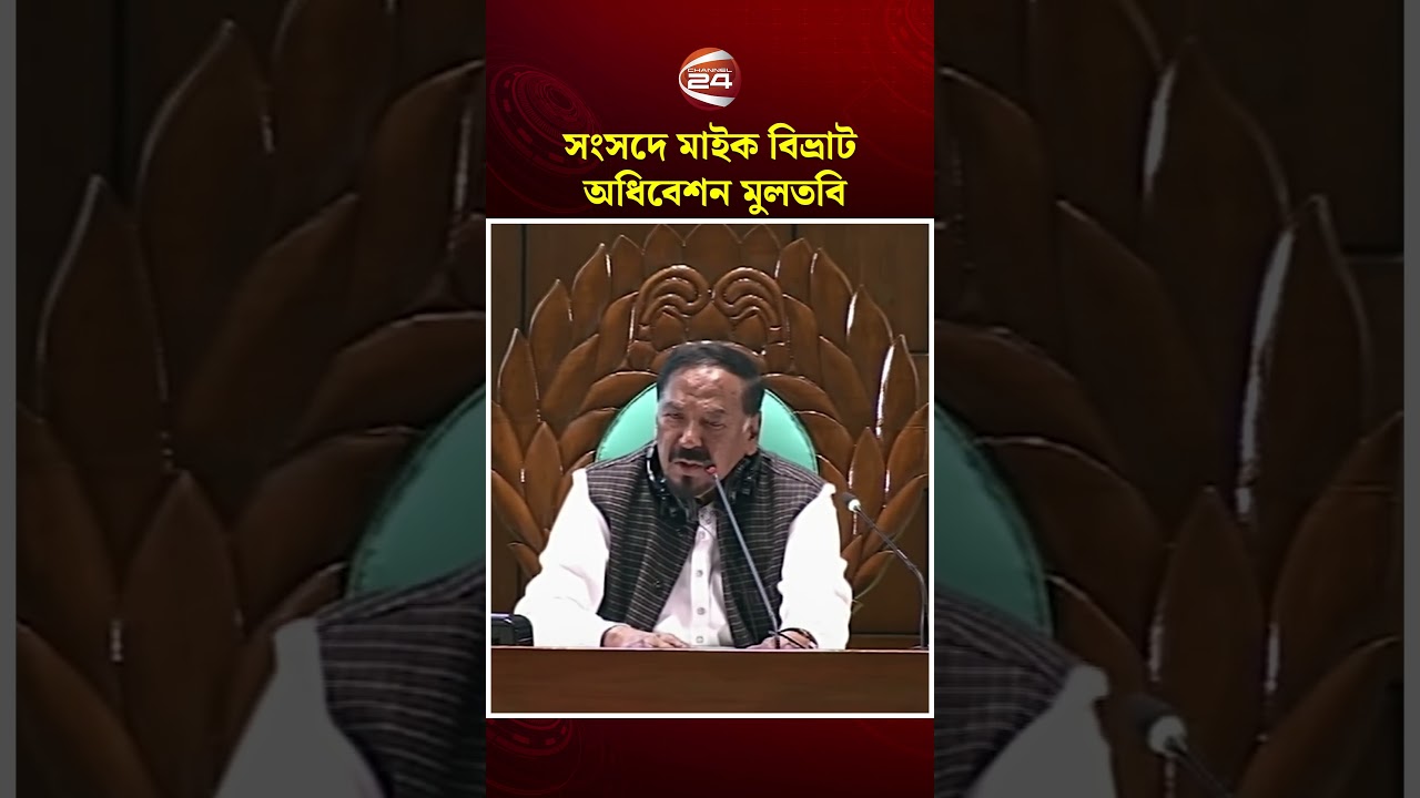 সংসদে মাইক বিভ্রাট, অধিবেশন মুলতবি #parliament #channel24