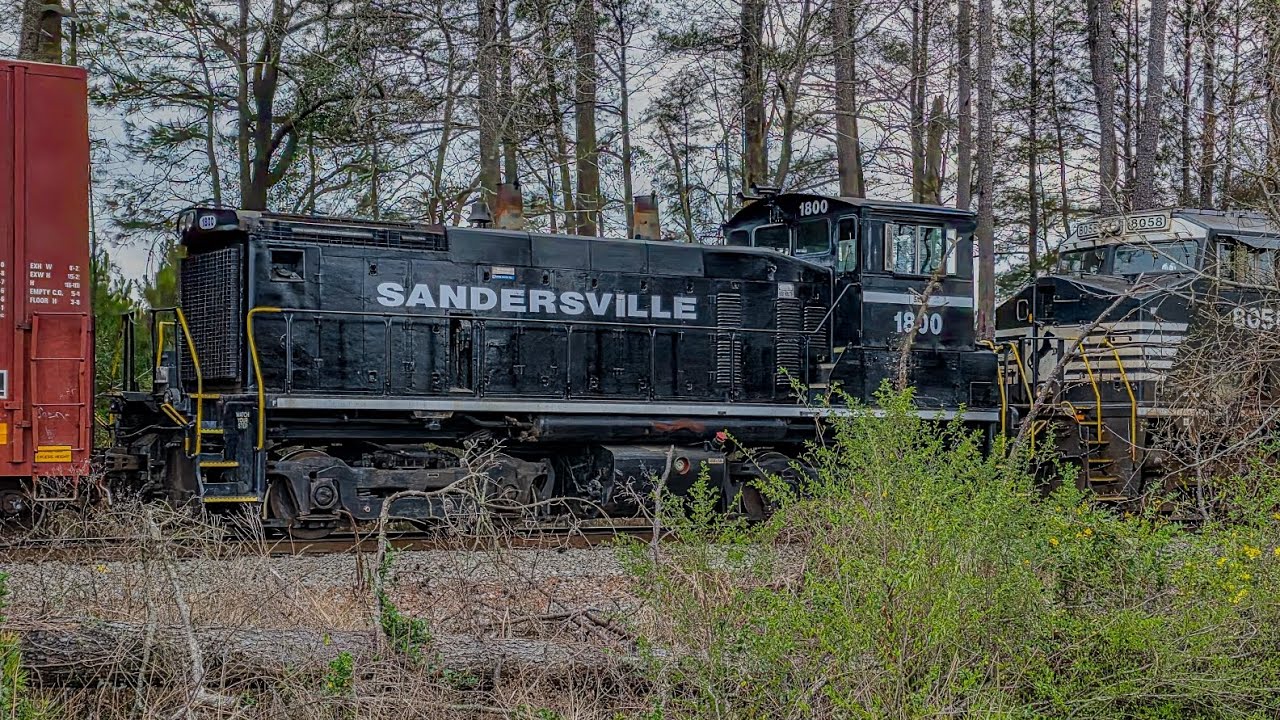 NS 192 1093 SD70ACe Lead W/Sandersville SW1500 Switcher Nixon Yard Augusta