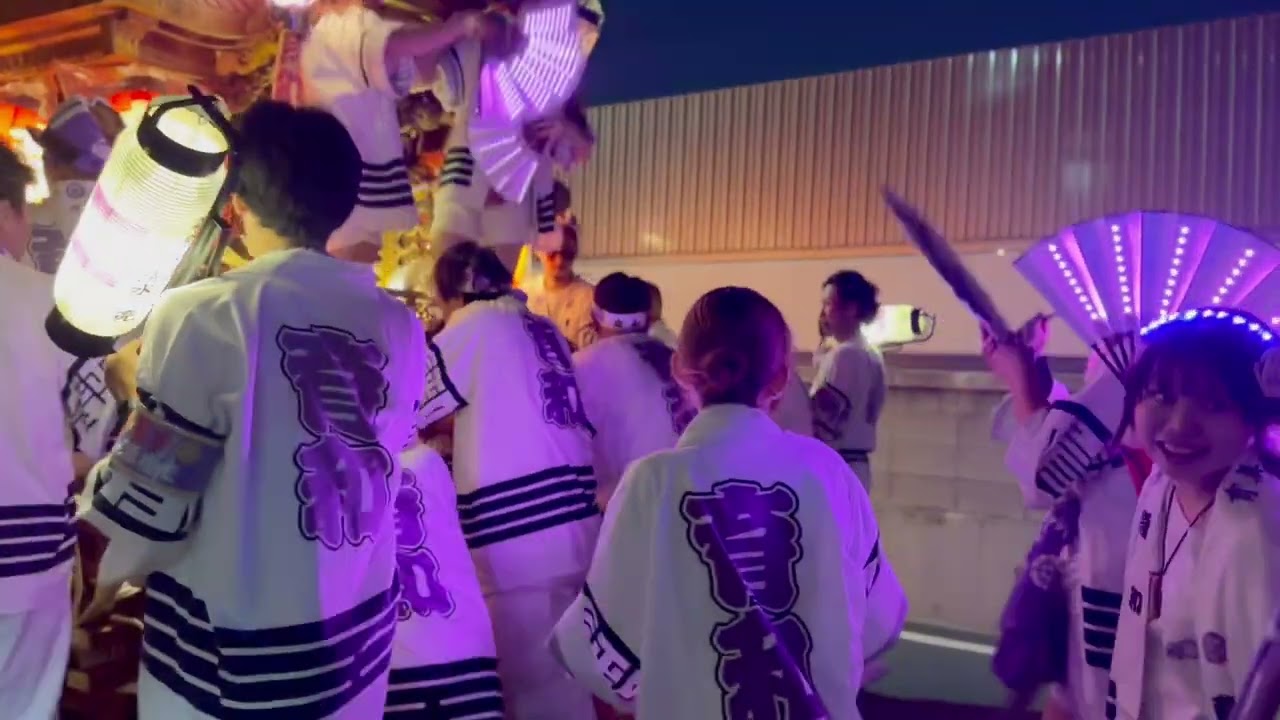 【 杭全 の 試験曳き の翌日は同じ 杭全 育和 の 試験曳き 】東住吉区 育和 夏祭り 試験曳き　だんじり祭り