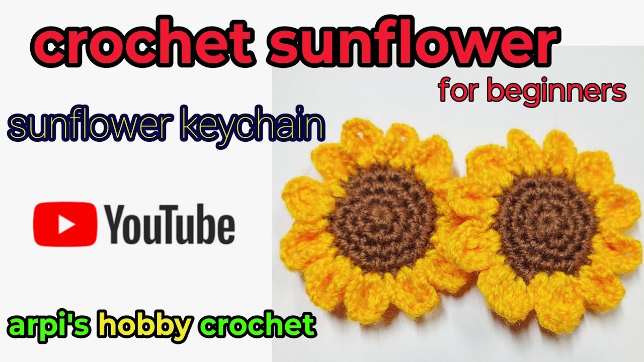 Crochet easy sunflower 🌻🌻 for beginners friendly 😍😍 #crochet #beginners #handmade #knitting 