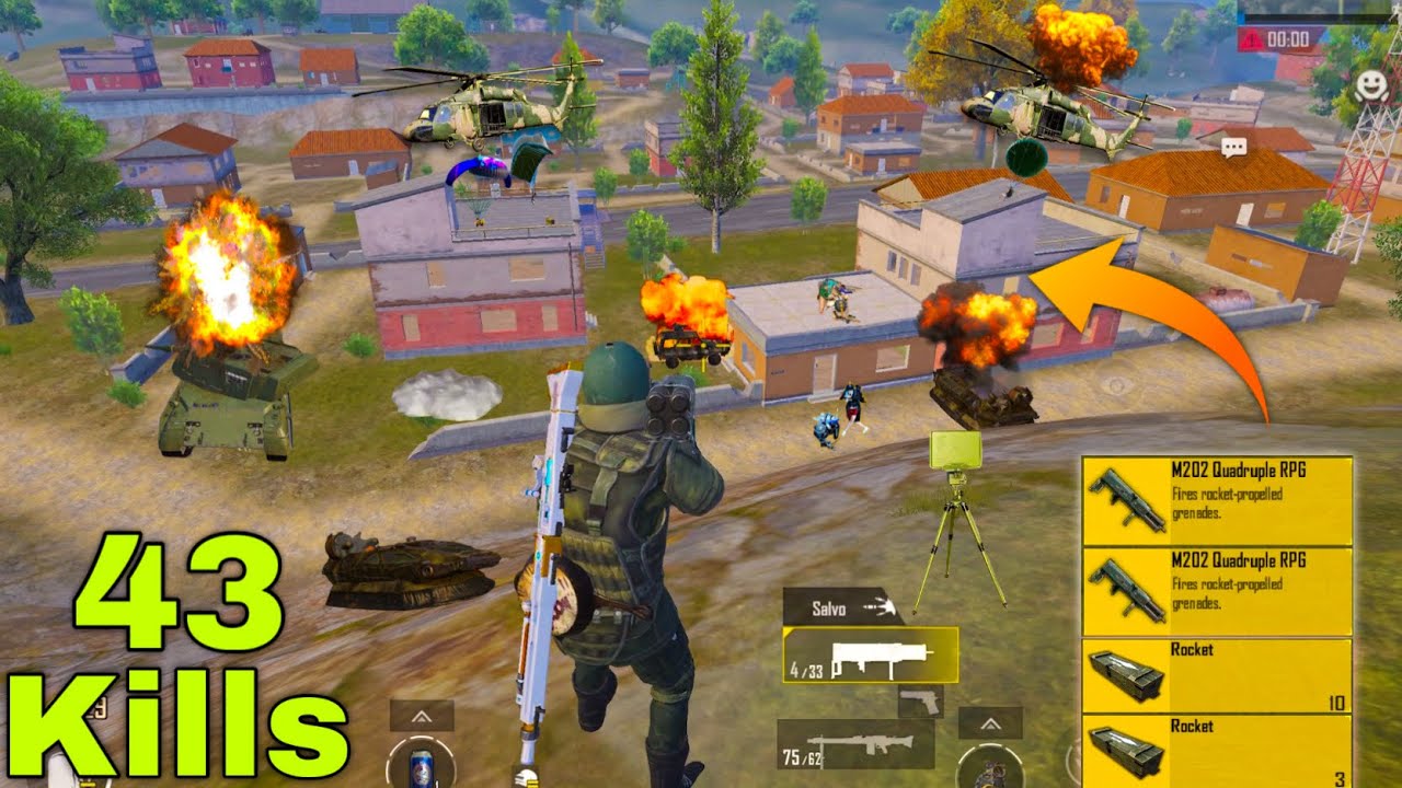 Next Level🤯 Destruction With M202💥 Vs Tank,+ Helicopter,+ Battle war in Payload 3.0 || PUBG MOBILE