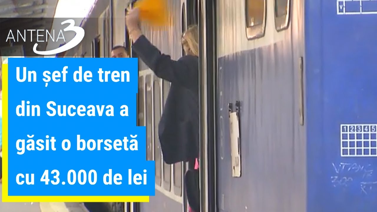 Un șef de tren din Suceava a găsit o borsetă cu 43.000 de lei