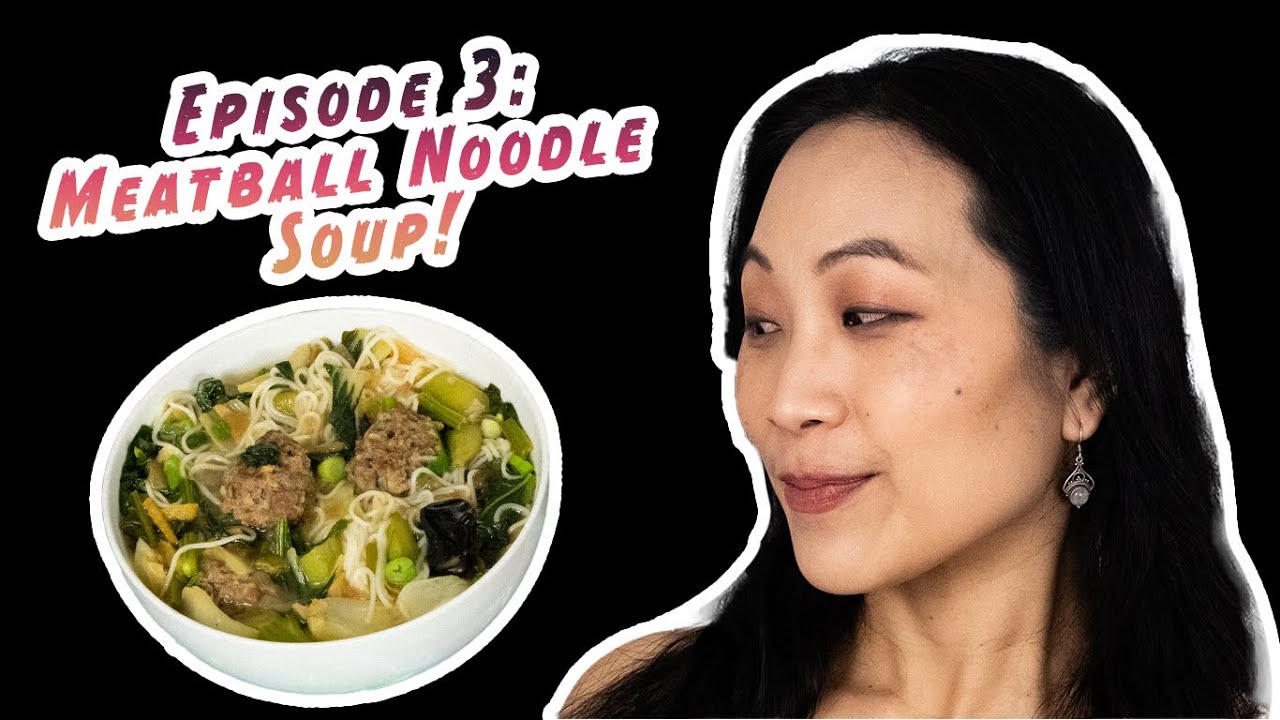 ASMR Pregnant Asian Mukbang Meatball Noodle Soup