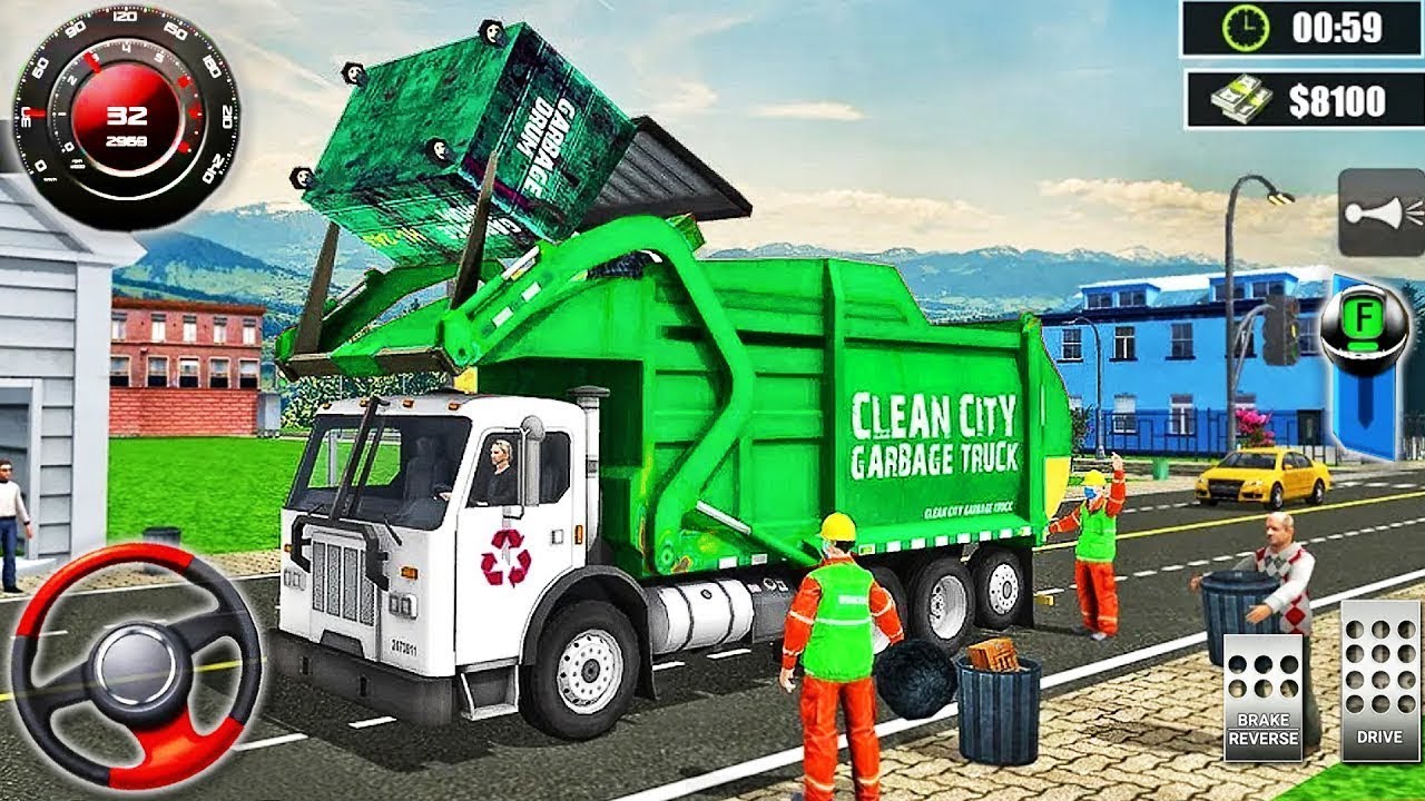 Garbage Truck Driving Simulator 2025 | Realistic City Cleanup Mission 🛻🗑️ | Android Gameplay