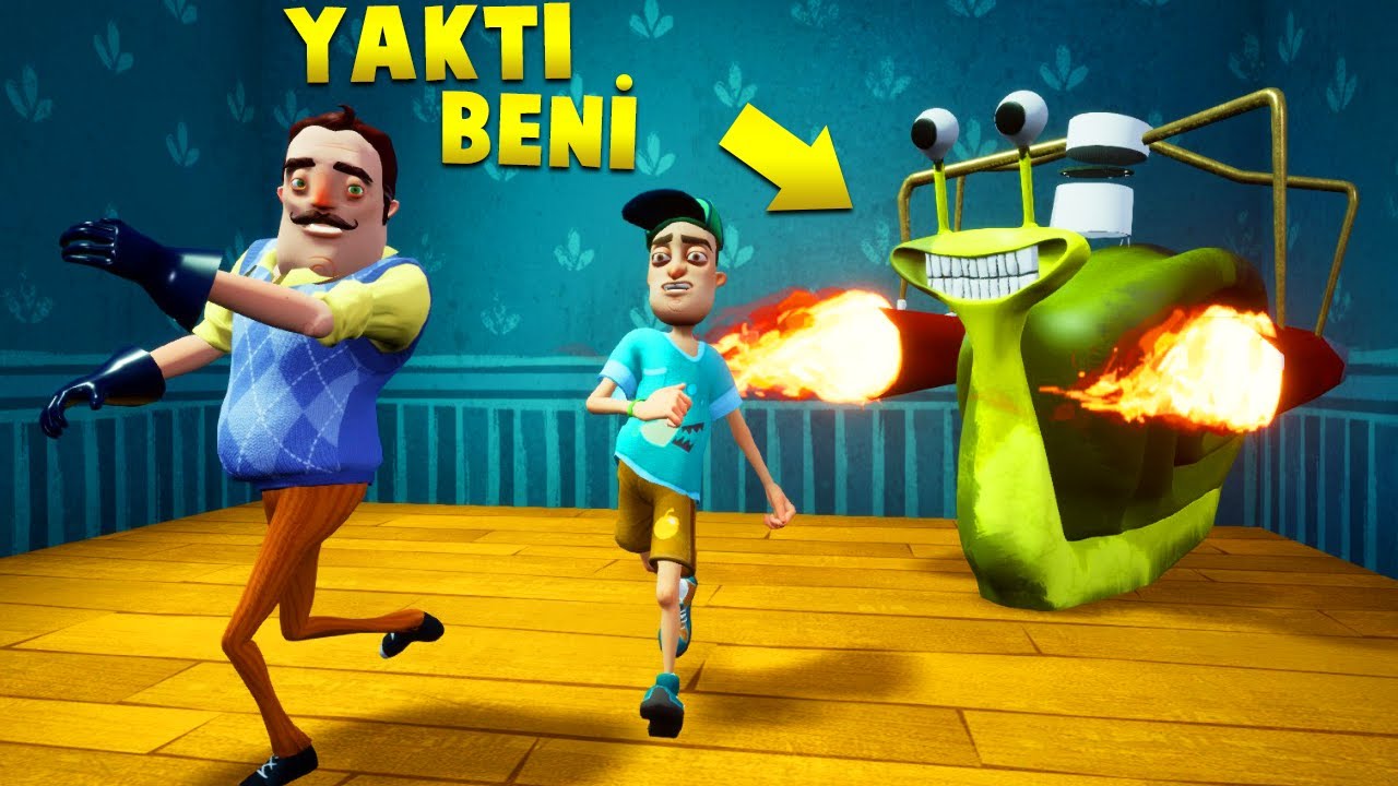 Kurtadım Ama Yaktı Beni, Hello Neighbor Mod Slow Seline Bıyıklıyı Kurtar