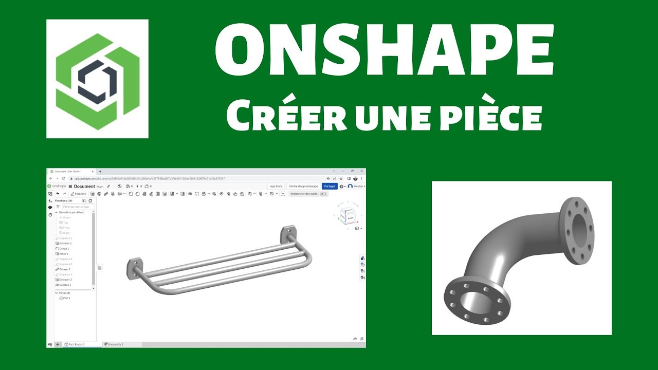 Onshape créer une pièce