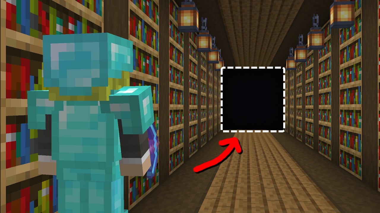 I Built A Secret Library in Minecraft Hardcore
