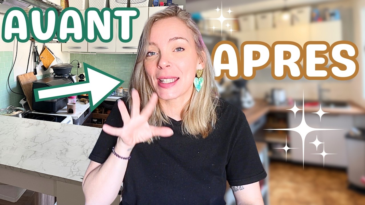 ✨TRANSFORMATION DE LA CUISINE // ON REMETS A NEUF avant de partir 🍀