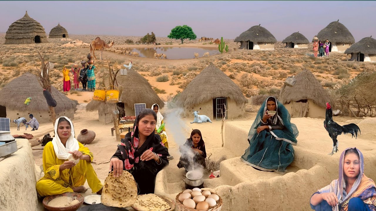 Ancient Desert Women Cooking Routine | Traditional Desert Village Food | Village Life Pakistan