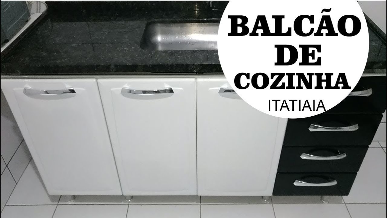 Como montar BALCÃO ITATIAIA (gabinete) de cozinha aço 3 portas e 4 gavetas