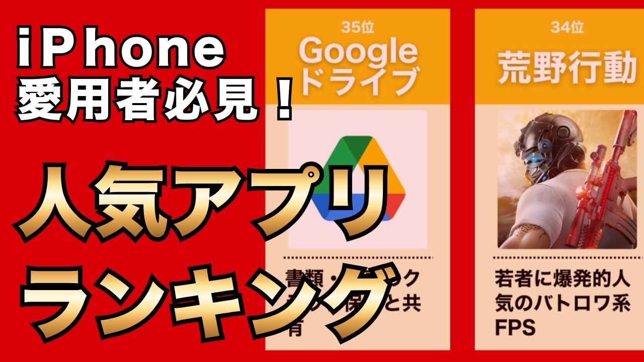 iPhoneアプリ人気ランキングTOP35！やはりあのアプリが1位に！