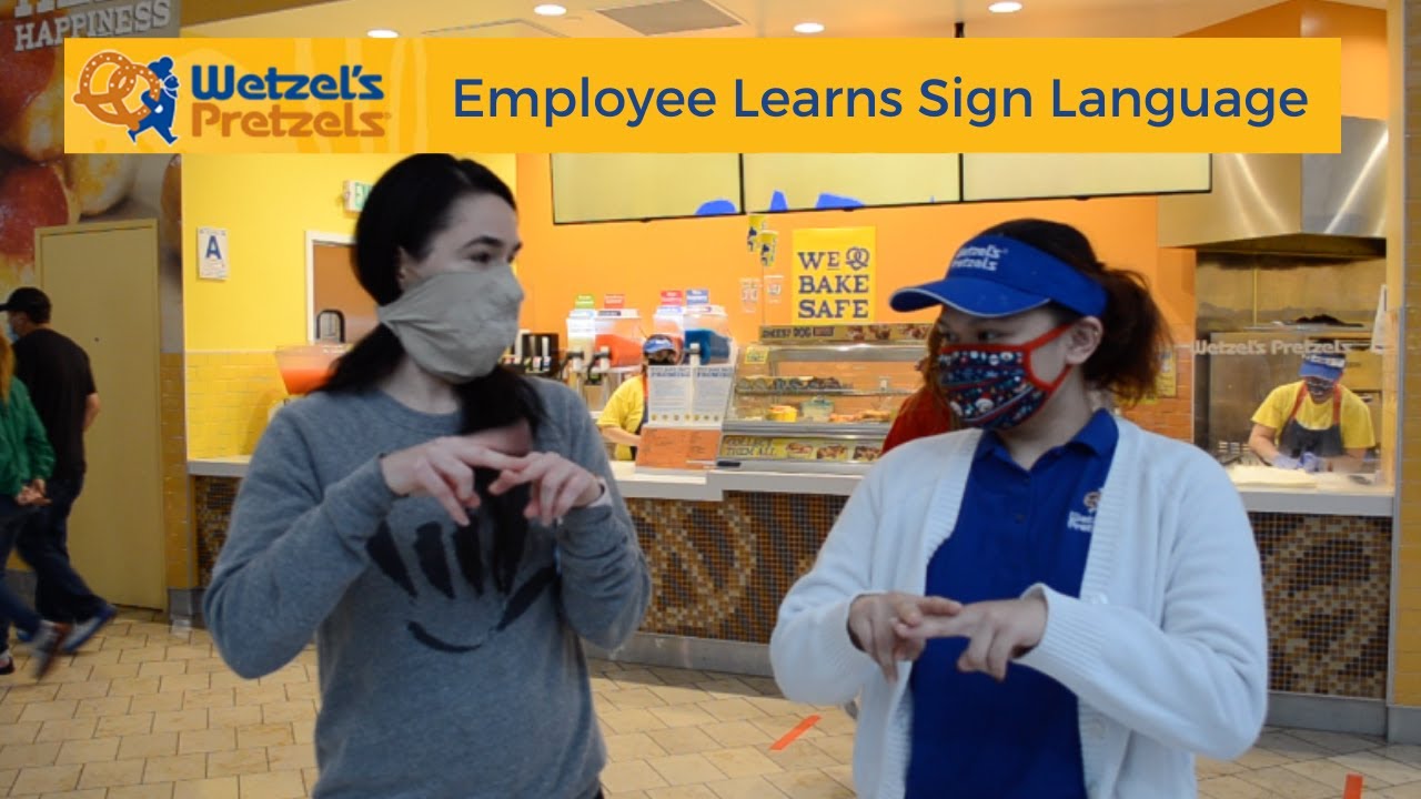Wetzel's Employee Learns Sign Language - Customer Service Signs
