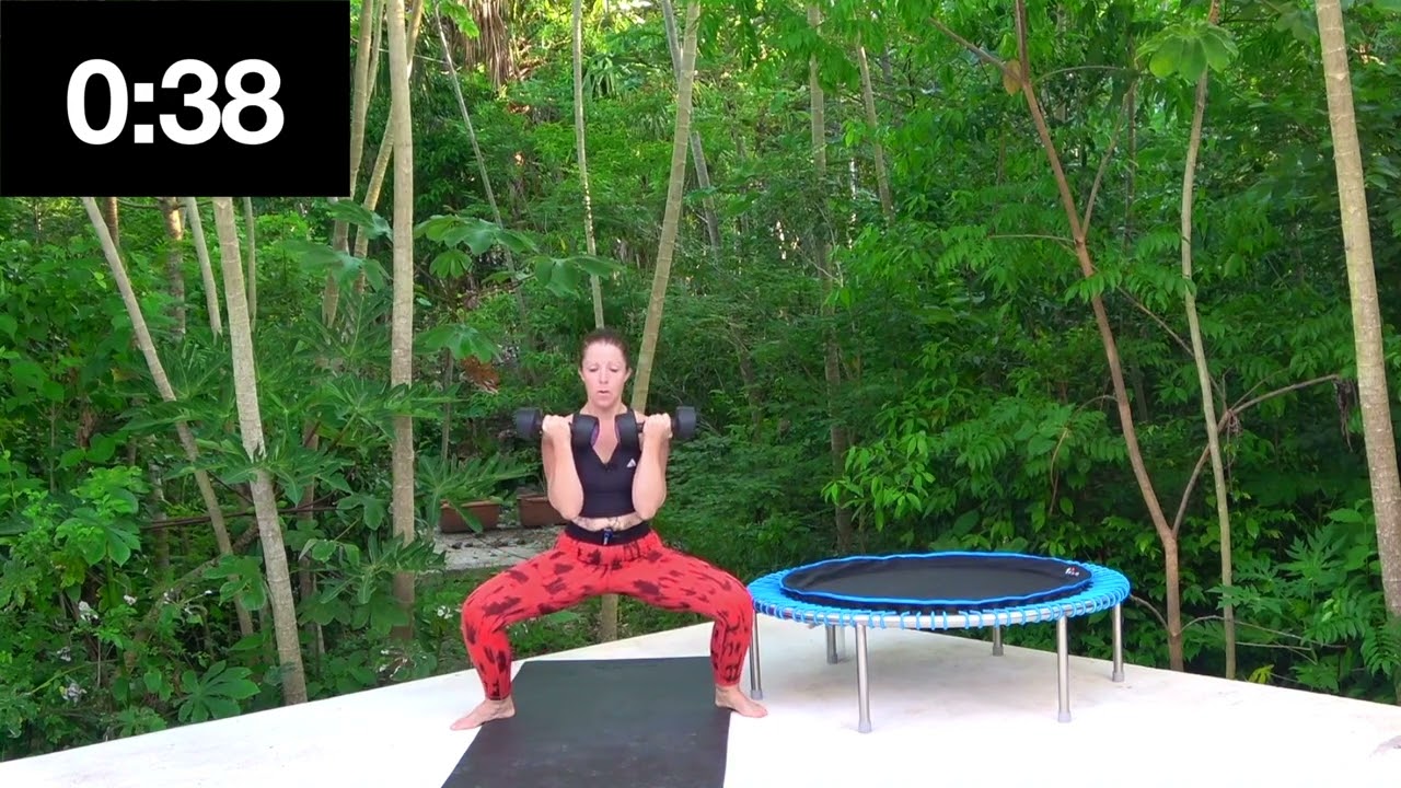 35 Minutes Intermediate Rebounding & Heavy Weights HIIT on a Bellicon Rebounder