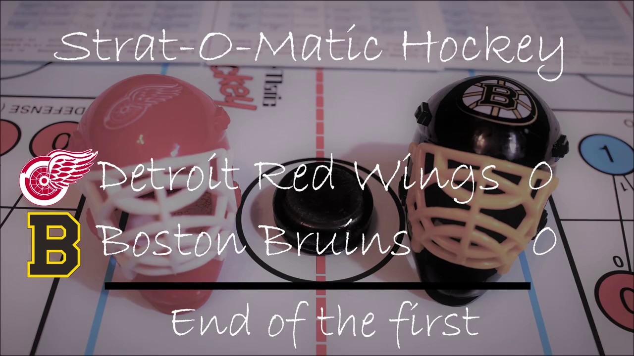 Strat-O-Matic Hockey: Boston Bruins vs Detroit Red Wings period 2