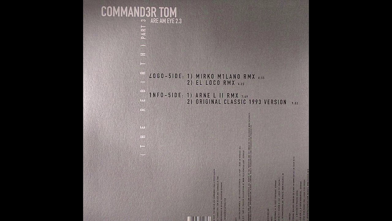Commander Tom - Are Am Eye? (Mirko Milano Remix) [HQ]