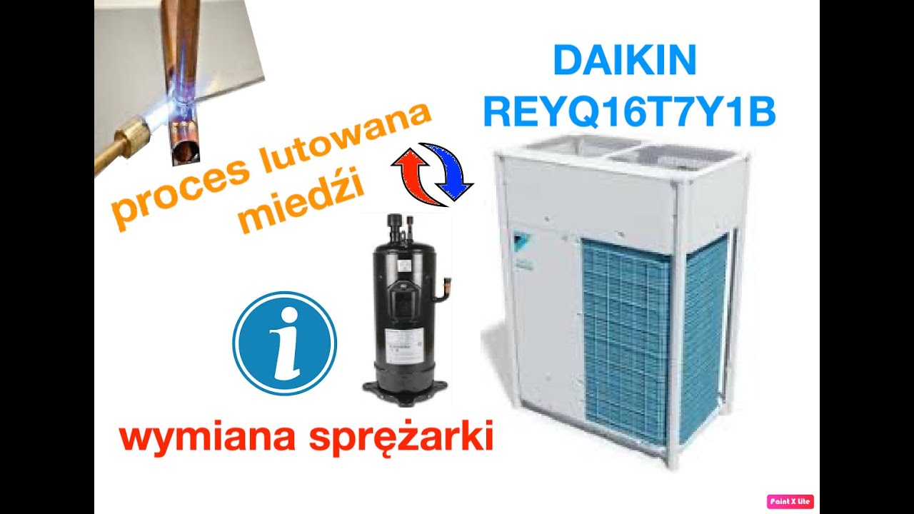 Wymiana sprężarki w agregacie DAIKIN VRV REYQ16T7Y1B, Biurowiec Wrocław