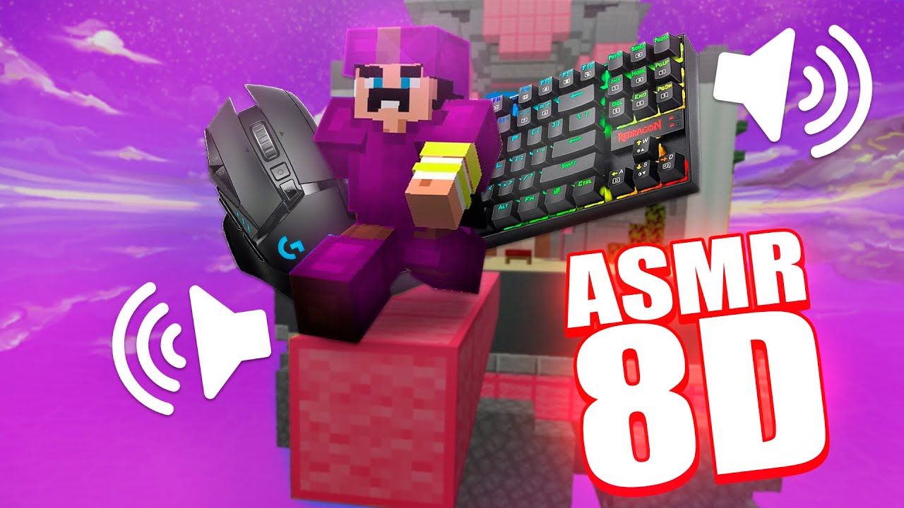✅ Keyboard + Mouse Sounds Minecraft ASMR 8D audio |🌎Universocraft Bedwars - Sabo