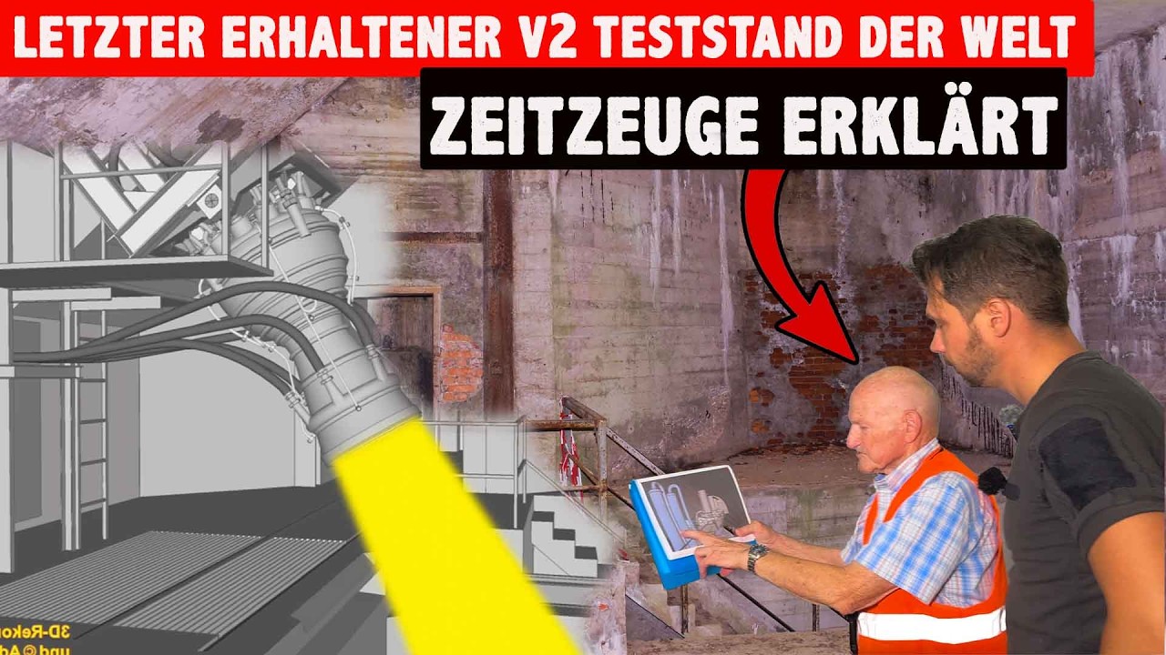 Letzter V2 Raketen Teststand der Welt 40 Meter tiefe unterirdische Bunkeranlage für Treibstoff