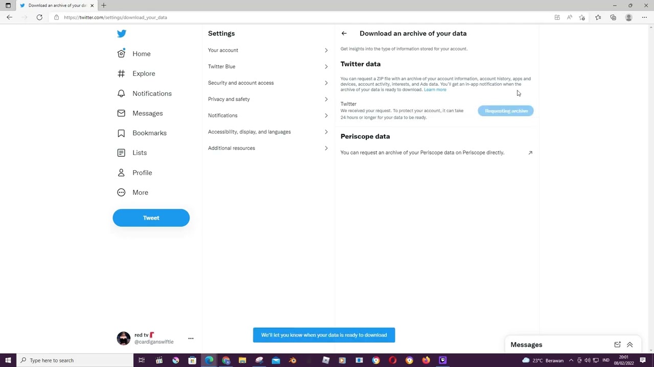 How To Download An Archive Of Your Twitter Data