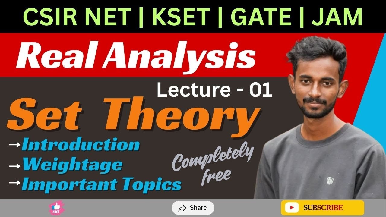 Real Analysis | Lecture 01 | CSIR NET| KSET | GATE |JAM | NBHM |TIFR | Limitless Math | by Hanamesha