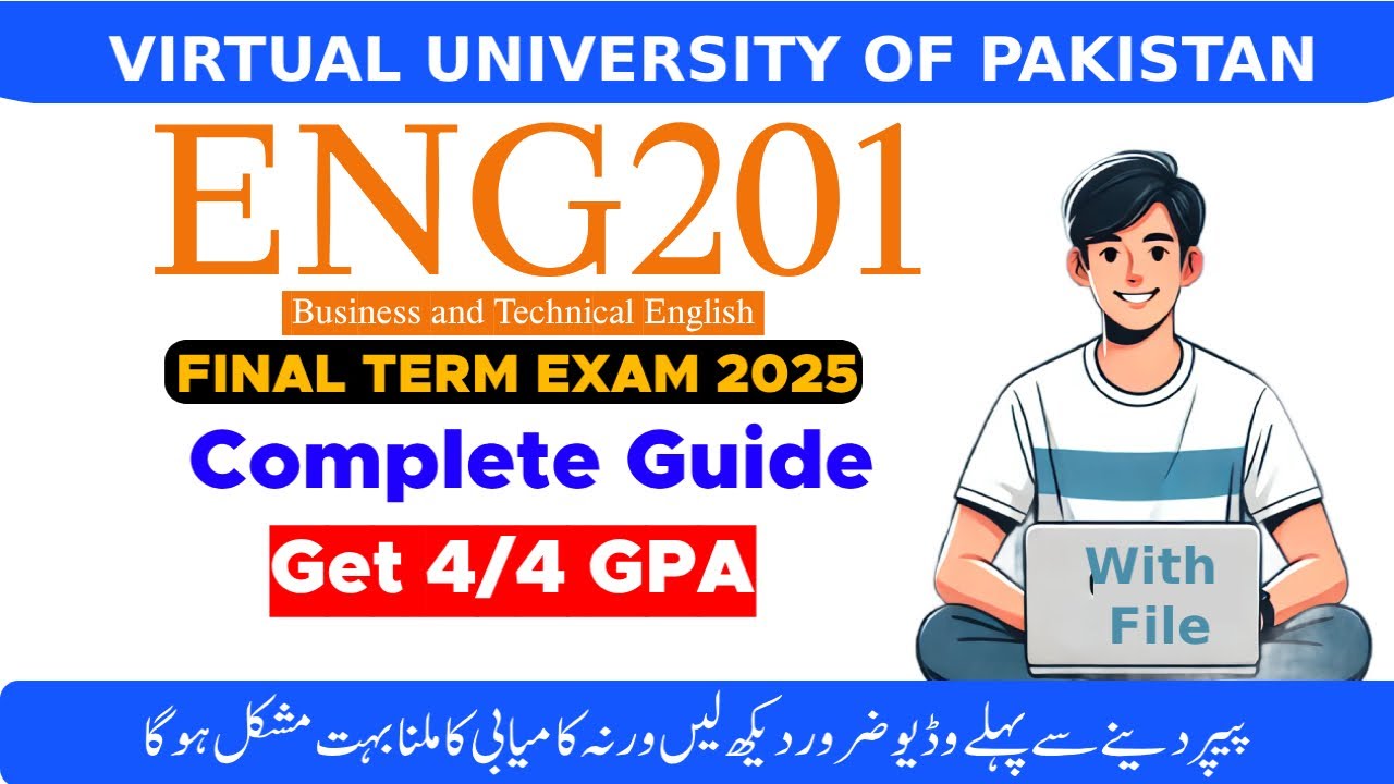 ENG201 Final Term Preparation 2025 | Lecture-Wise Study Guide for A+