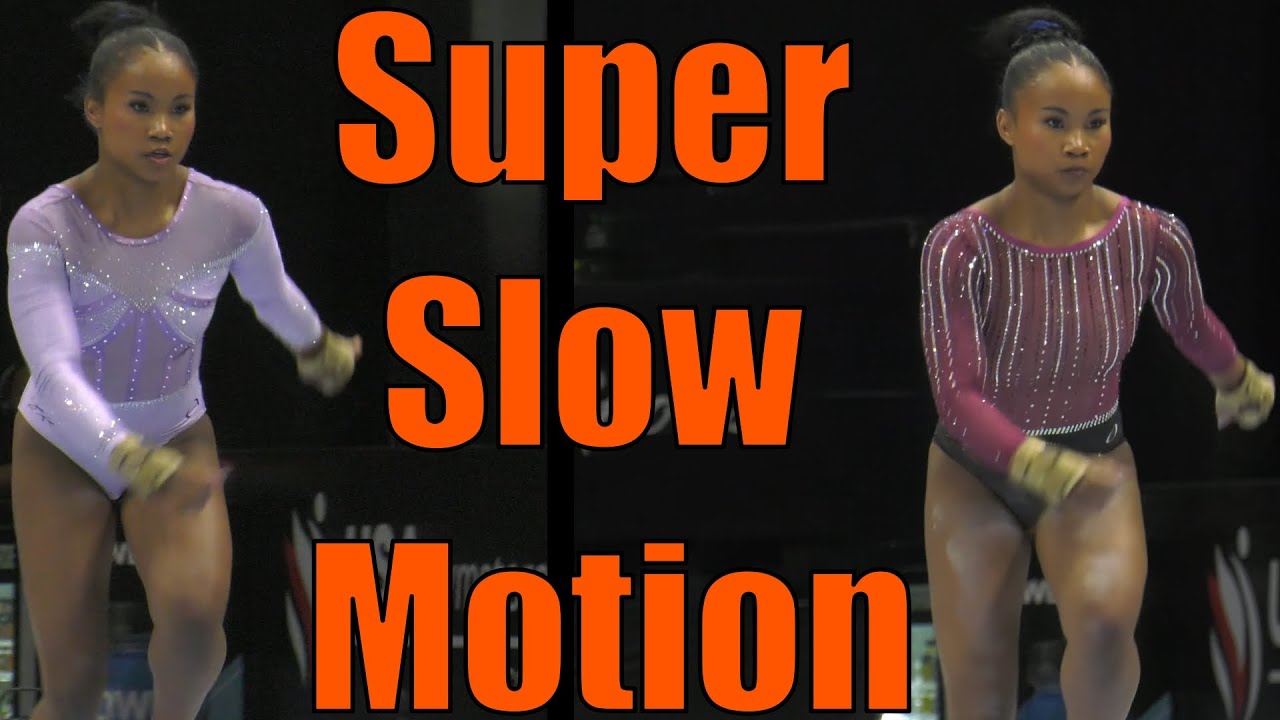 Simone Rose Super Slow Motion 2025 Xfinity US Championships Day 1 Day 2 Comparison