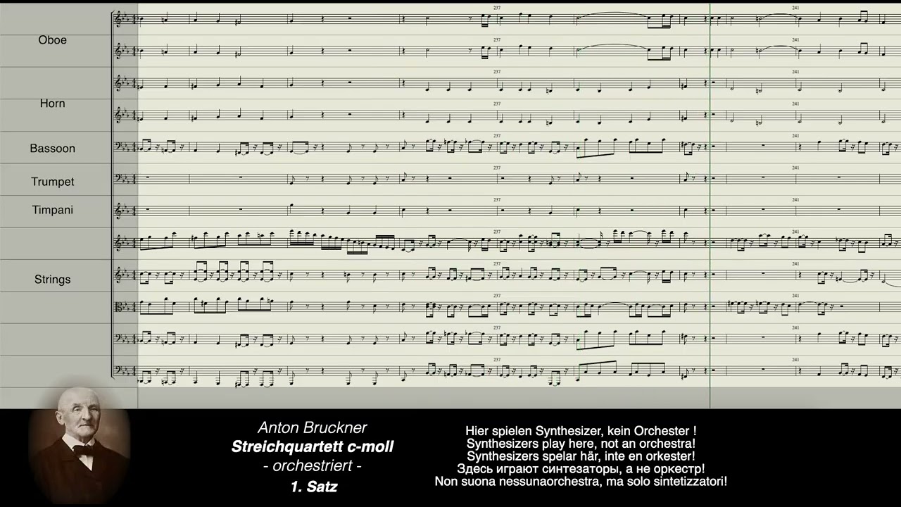 Bruckner Digital:  Streichquartett c-moll, orchestriert