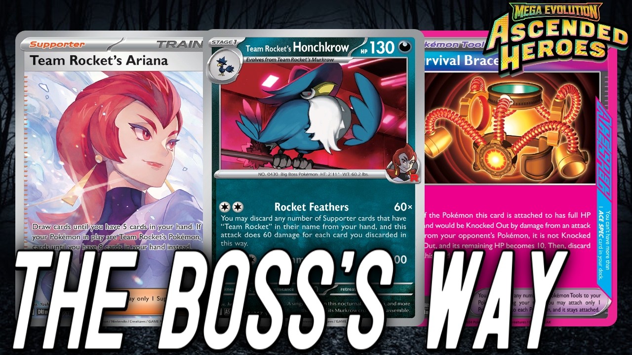 Team Rocket's Honchkrow is the Best Single Prize Deck from Ascended Heros | PTCGL