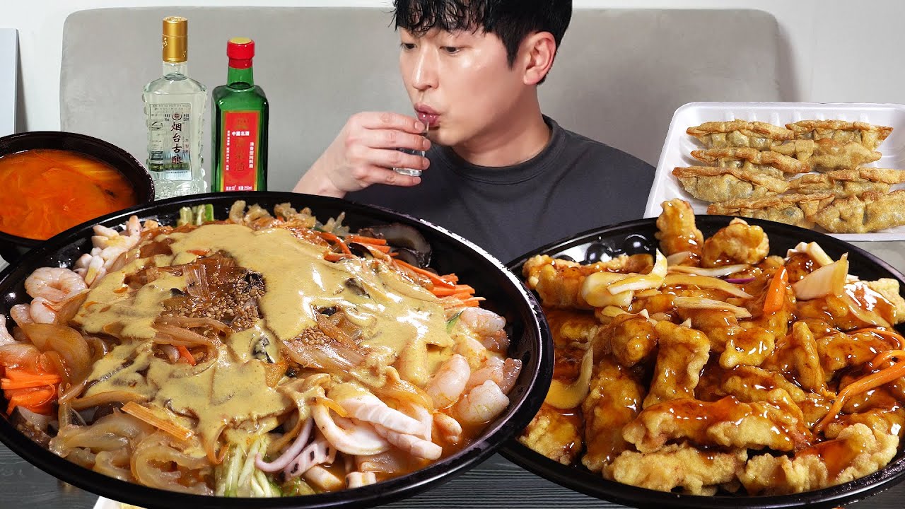 Китайская еда и вино Гаолян! MUKBANG REALSOUND ASMR EatingSHOW