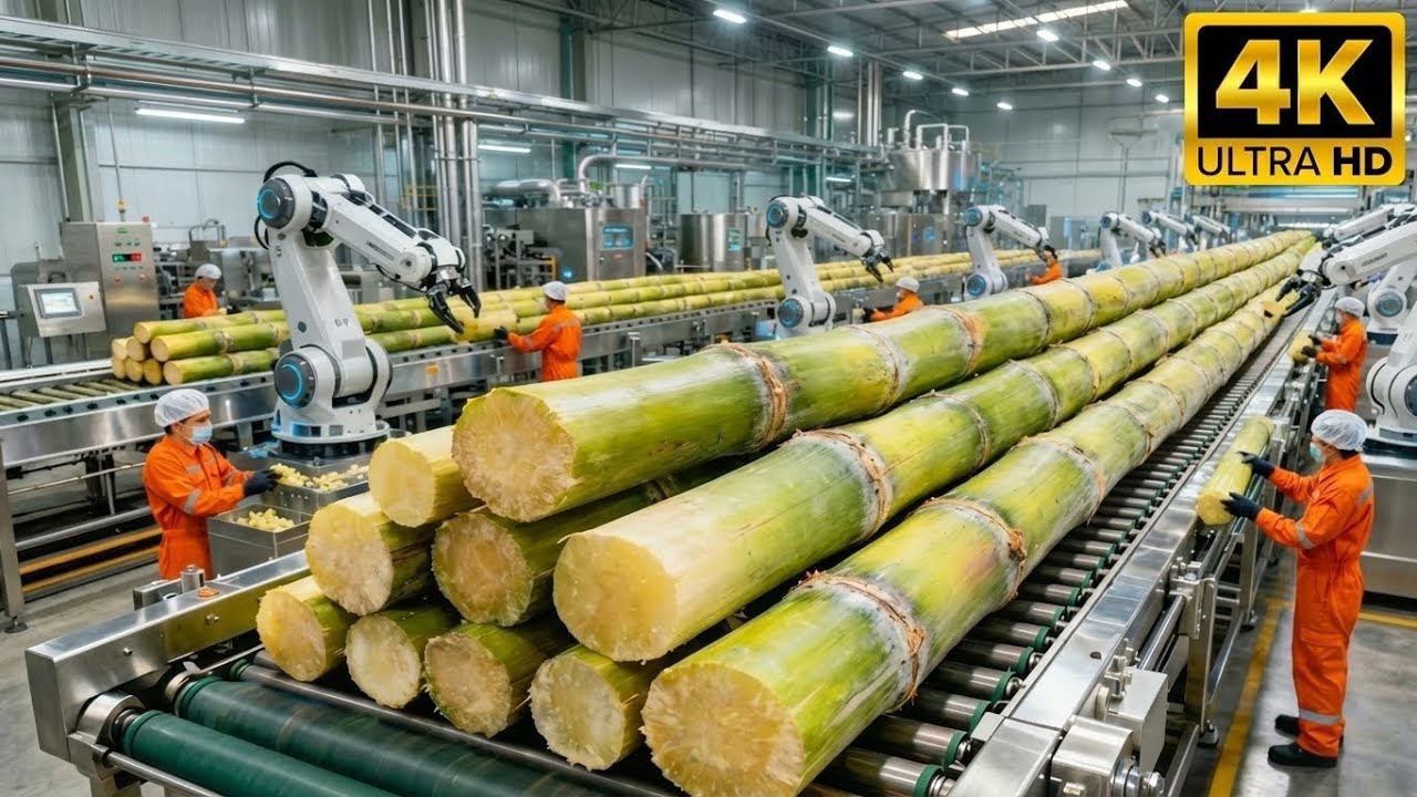 Inside a Sugar Production Line | From Raw Sugarcane to Refined Granulated Sugar (Full Process )