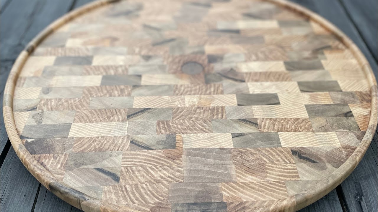 End grain serving tray Lazy Susan