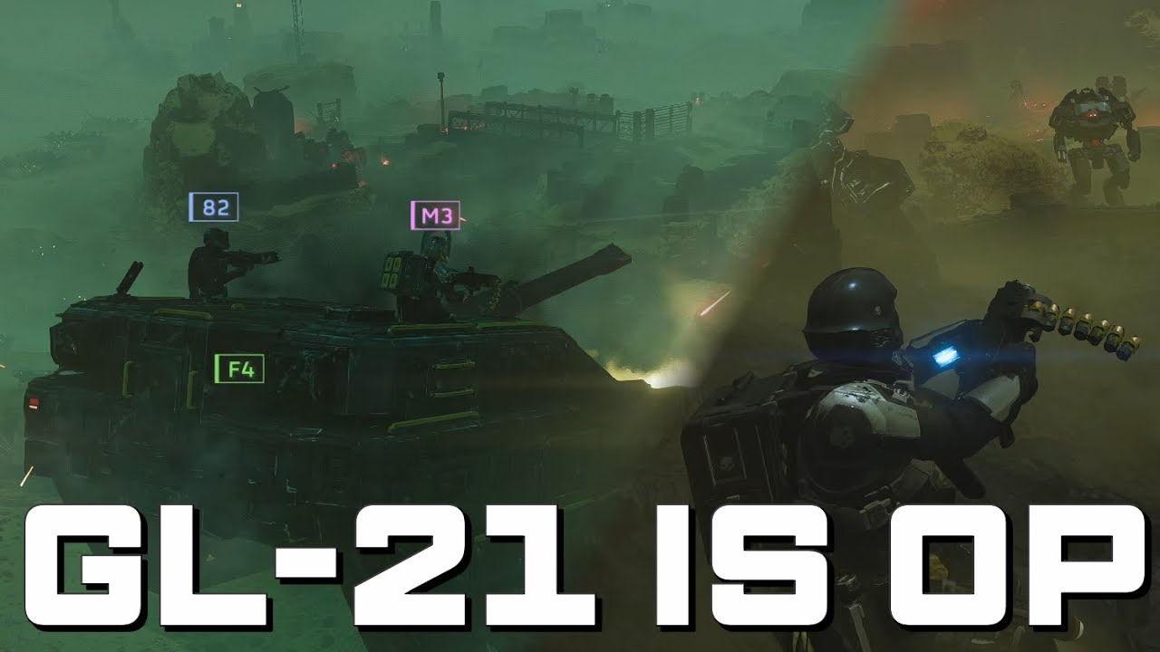 GL-21 Grenade Launcher IS OP And Covers Your TANKS Flanks! | Helldivers 2