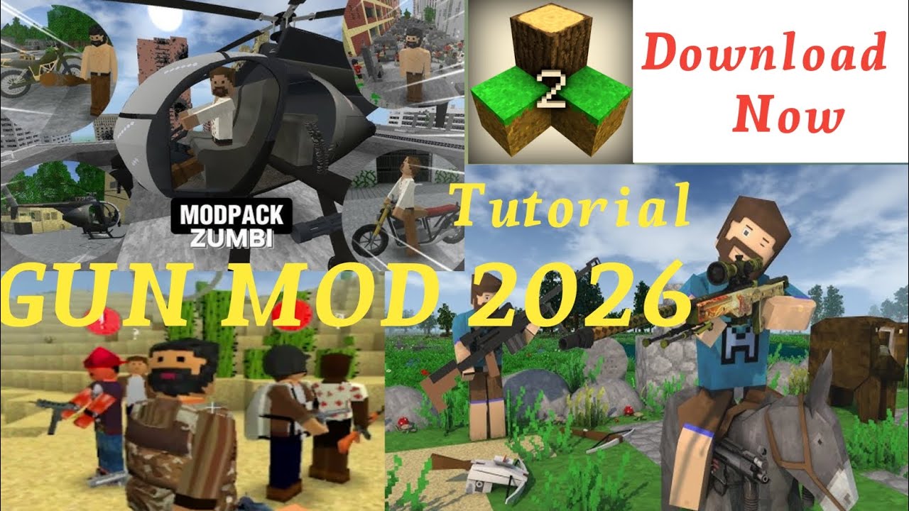Survivalcraft 2 Gun mod 2.7 2026 | Firearms | Cool Mod |