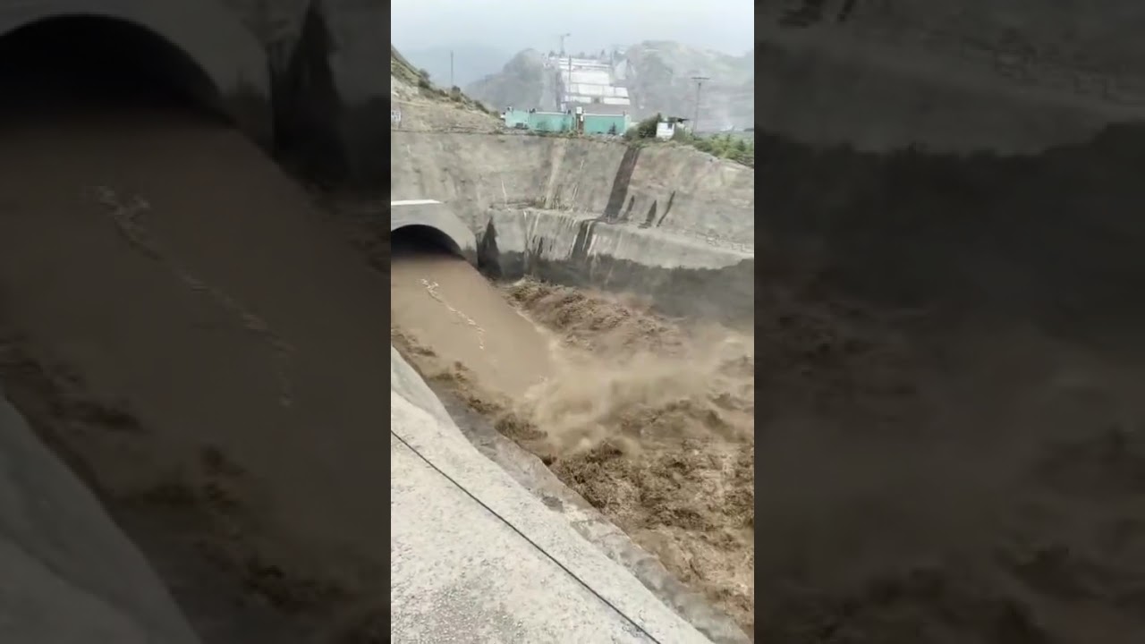 Mohmand dam diversion tunnel Inlet & Outlet water flow..🇵🇰