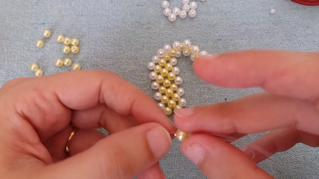 Letra C perola passo a passo