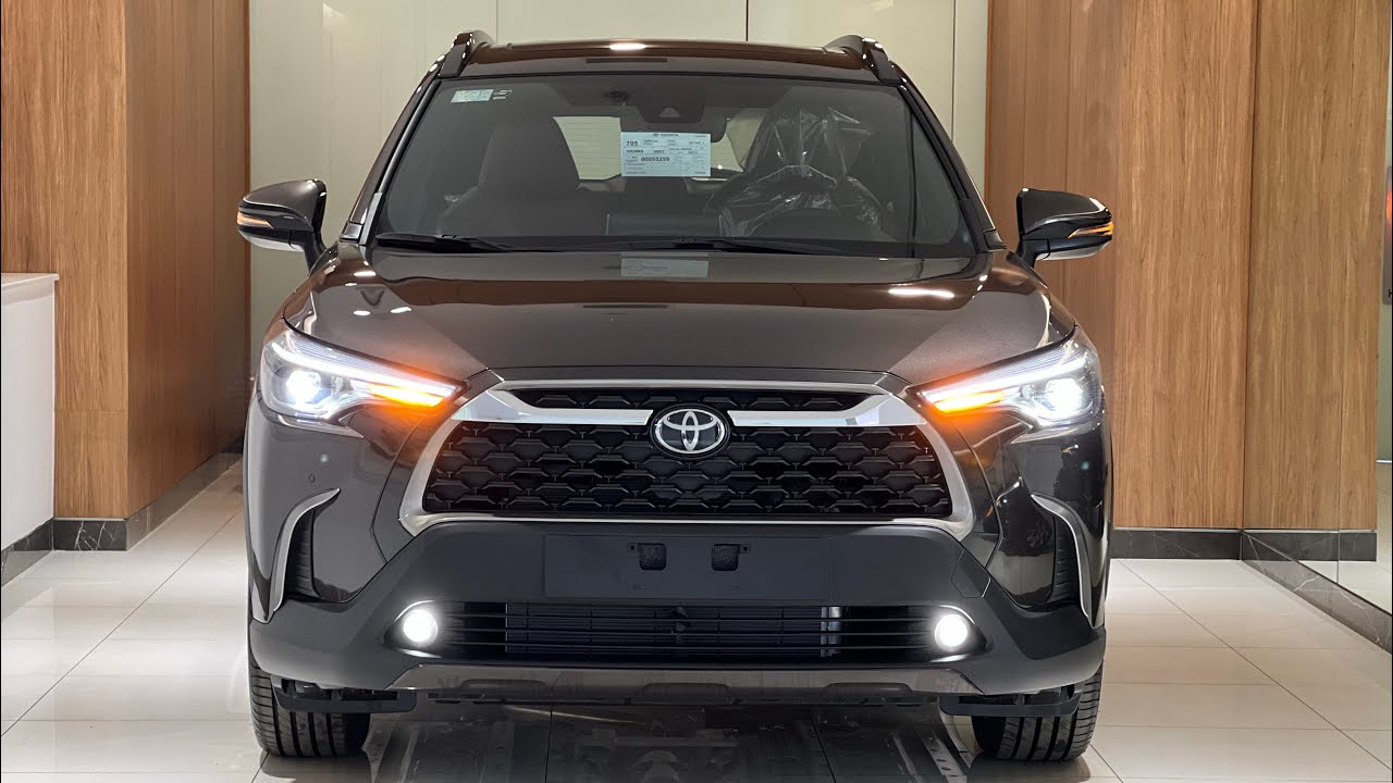 2023 Toyota Corolla cross brown color walk around detail { Exterior & Interior }