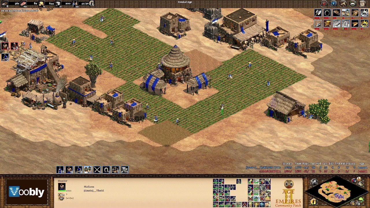 Voobly AOE2 1.6: Аравия, малийцы против ацтеков