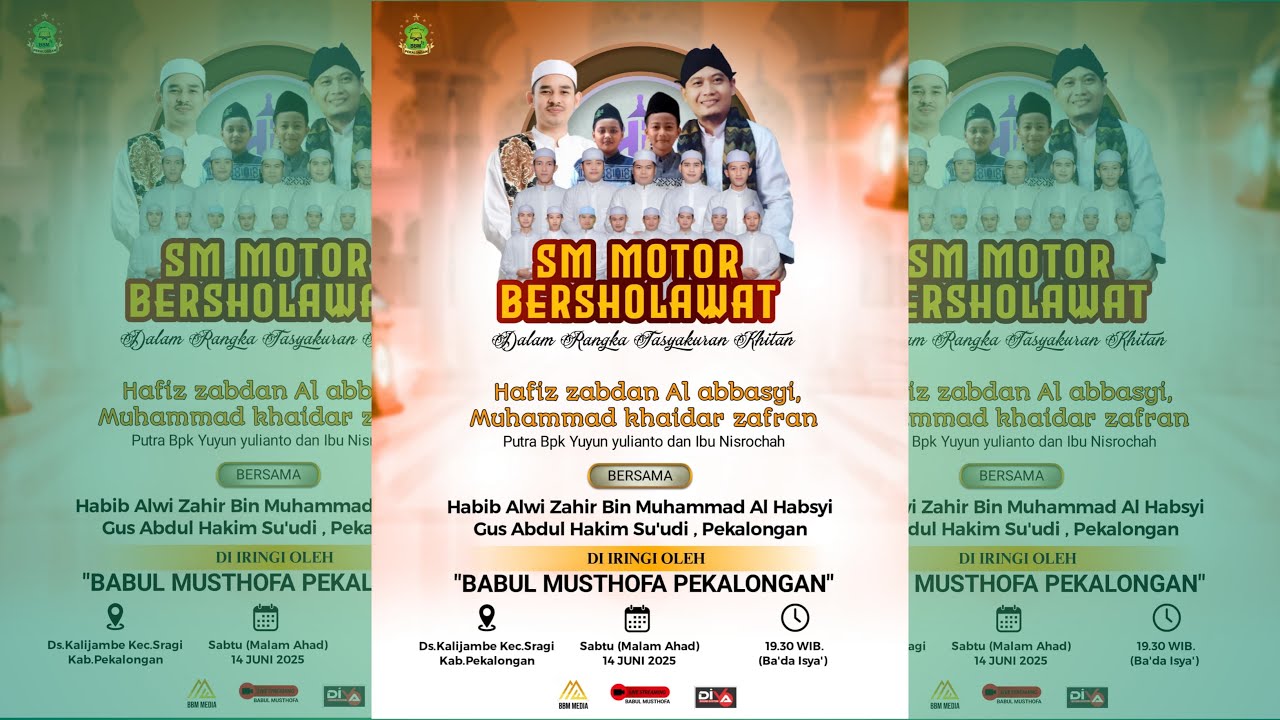 🔴SM MOTOR BERSHOLAWAT - KALIJAMBE SRAGI || BABUL MUSTHOFA PEKALONGAN