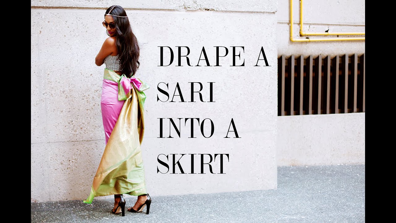 Little Black Sari - Skirt Drape