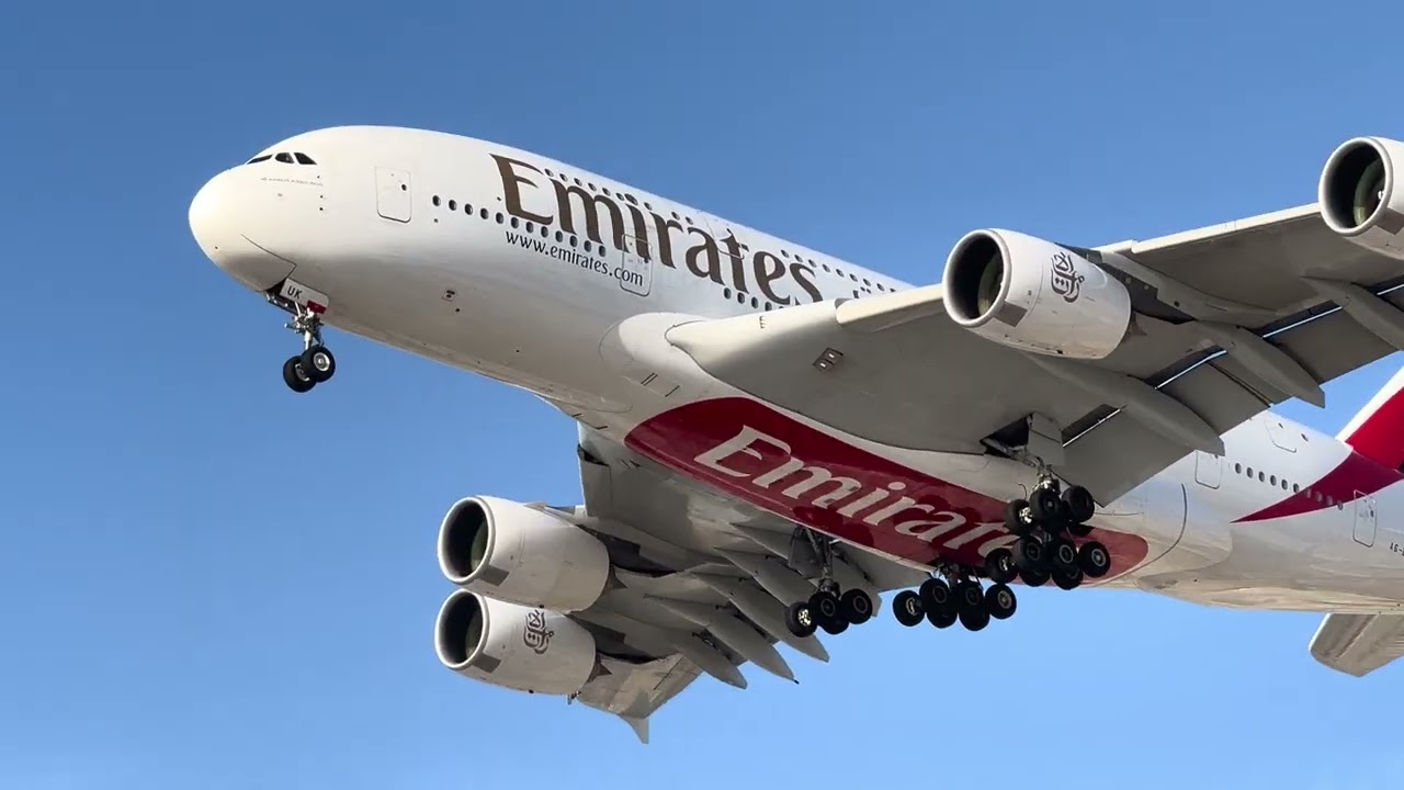 A388 Landing 12L at DXB