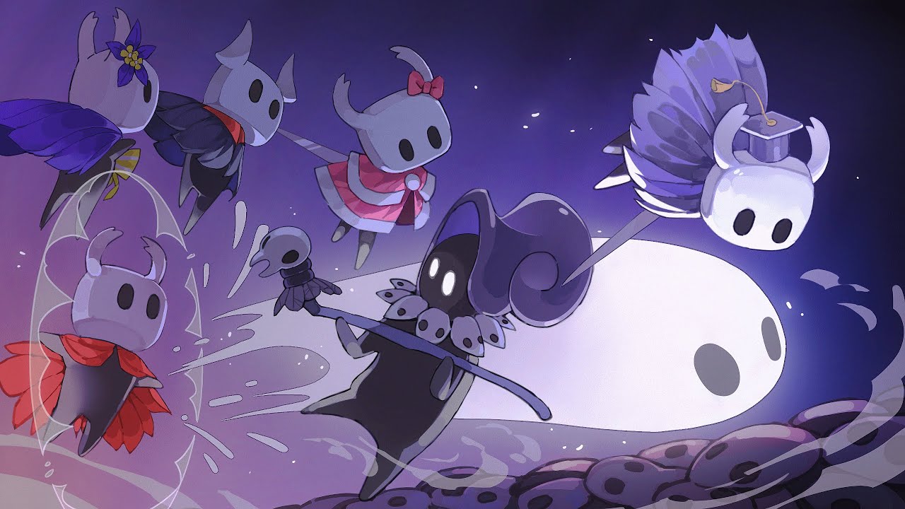 Hollow Knight - Speedrunner vs. 4 Hunters, but hunters have Fireball